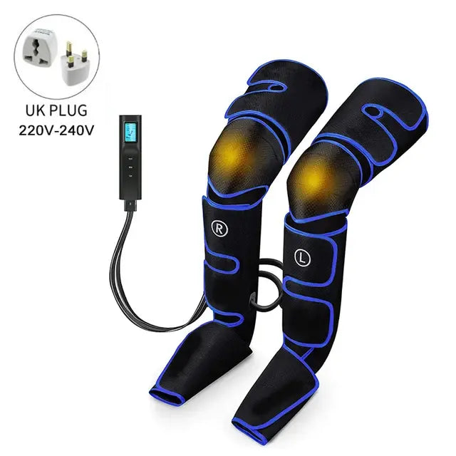 Rechargeable Leg Muscle Relaxer 6 modes Air Compression Recovery Boot Lymph Release Relieve Foot Fatigue Heating Leg Massager