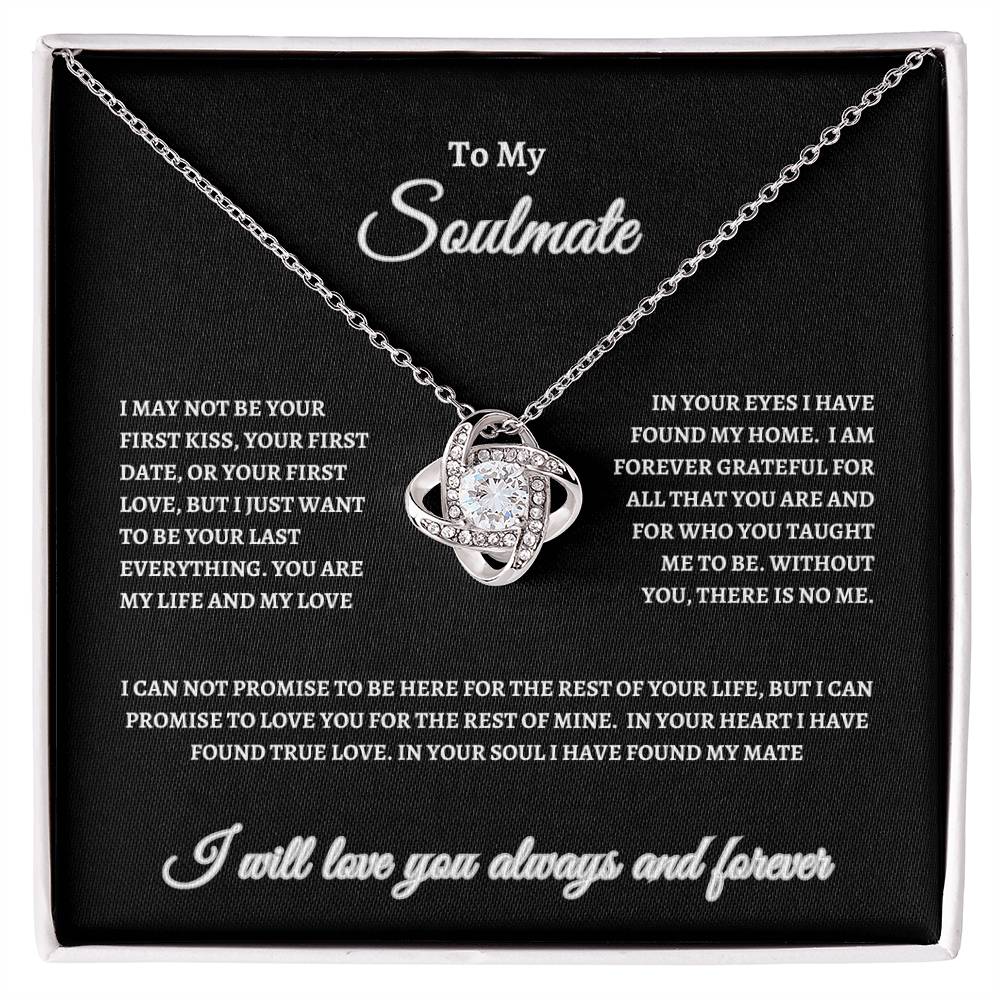 To My Soulmate Love Knot Necklace (b)