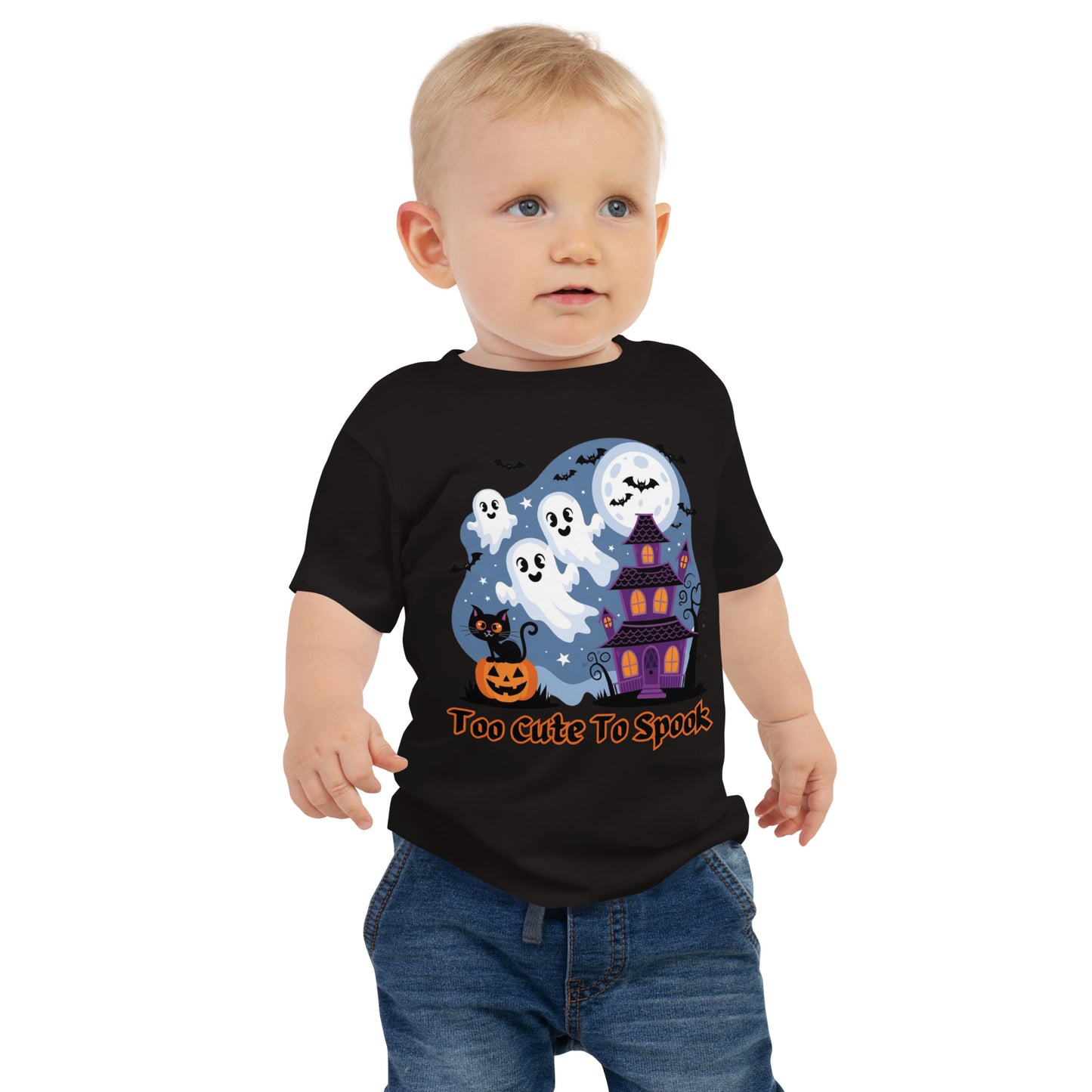 Viral Baby Jersey Short Sleeve "Too Cute To Spook" Tee