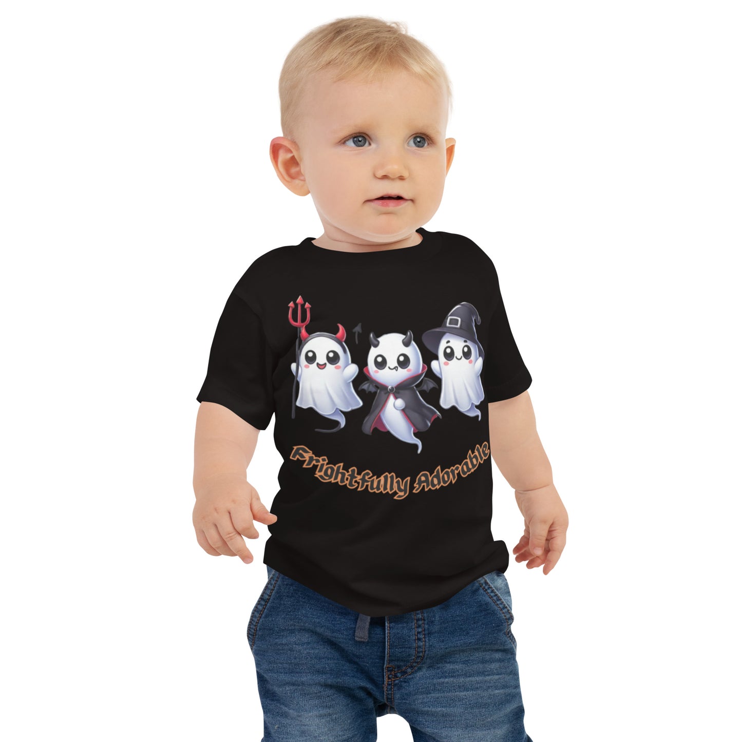 "Frightfully Adorable" Baby Jersey Short Sleeve Tee - Soft, Cute, and Perfect for Halloween