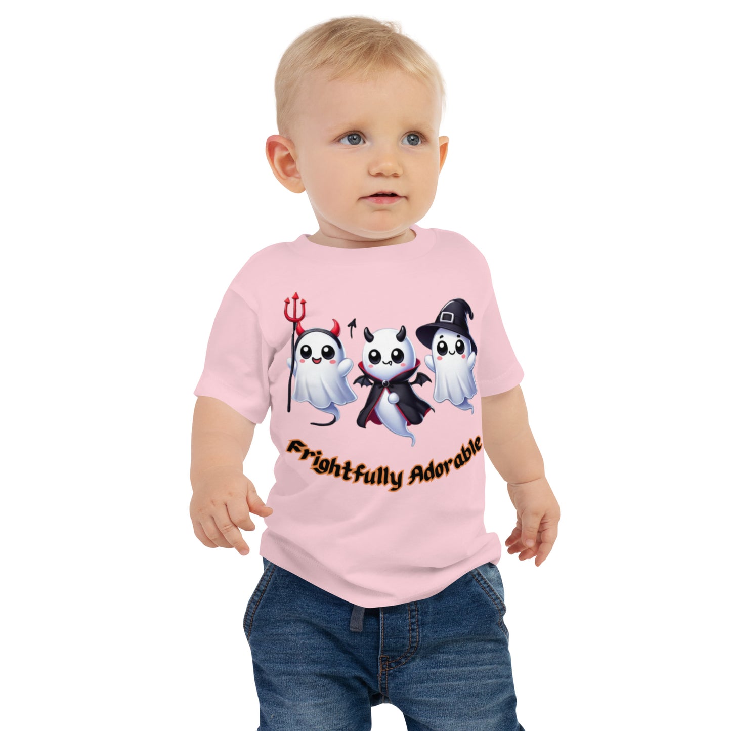 "Frightfully Adorable" Baby Jersey Short Sleeve Tee - Soft, Cute, and Perfect for Halloween