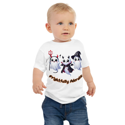 "Frightfully Adorable" Baby Jersey Short Sleeve Tee - Soft, Cute, and Perfect for Halloween