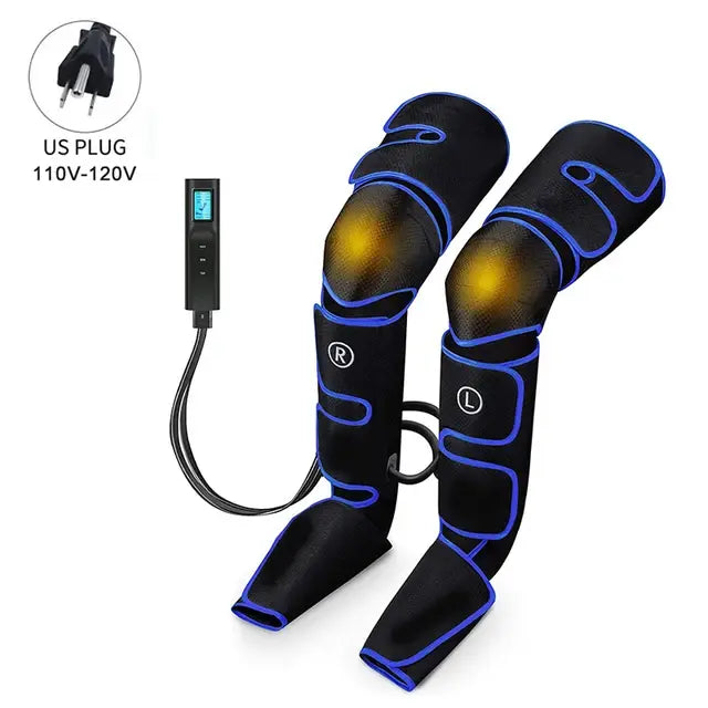 Rechargeable Leg Muscle Relaxer 6 modes Air Compression Recovery Boot Lymph Release Relieve Foot Fatigue Heating Leg Massager