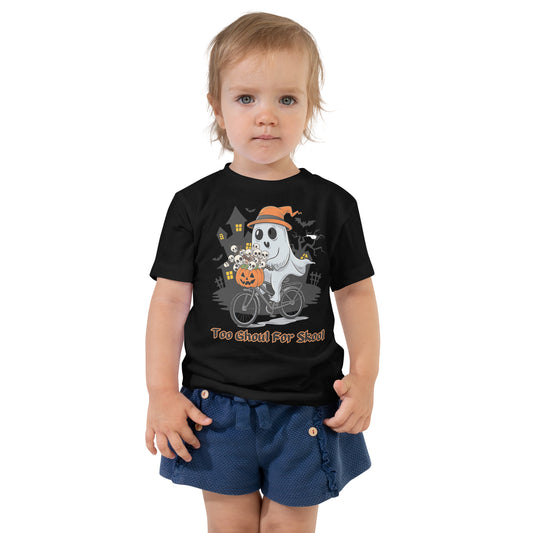 "Too Ghoul For Skool" Toddler Tee - Fun, Comfy, and Perfect for Halloween - Toddler Short Sleeve Tee