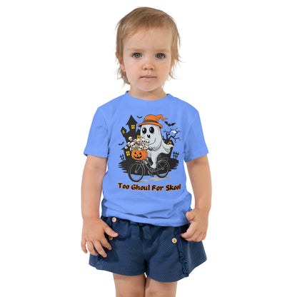 "Too Ghoul For Skool" Toddler Tee - Fun, Comfy, and Perfect for Halloween - Toddler Short Sleeve Tee