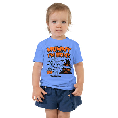 "Mummy I'm Home" Toddler Short Sleeve Tee - Playful and Comfortable for Your Little One - Toddler Short Sleeve Tee