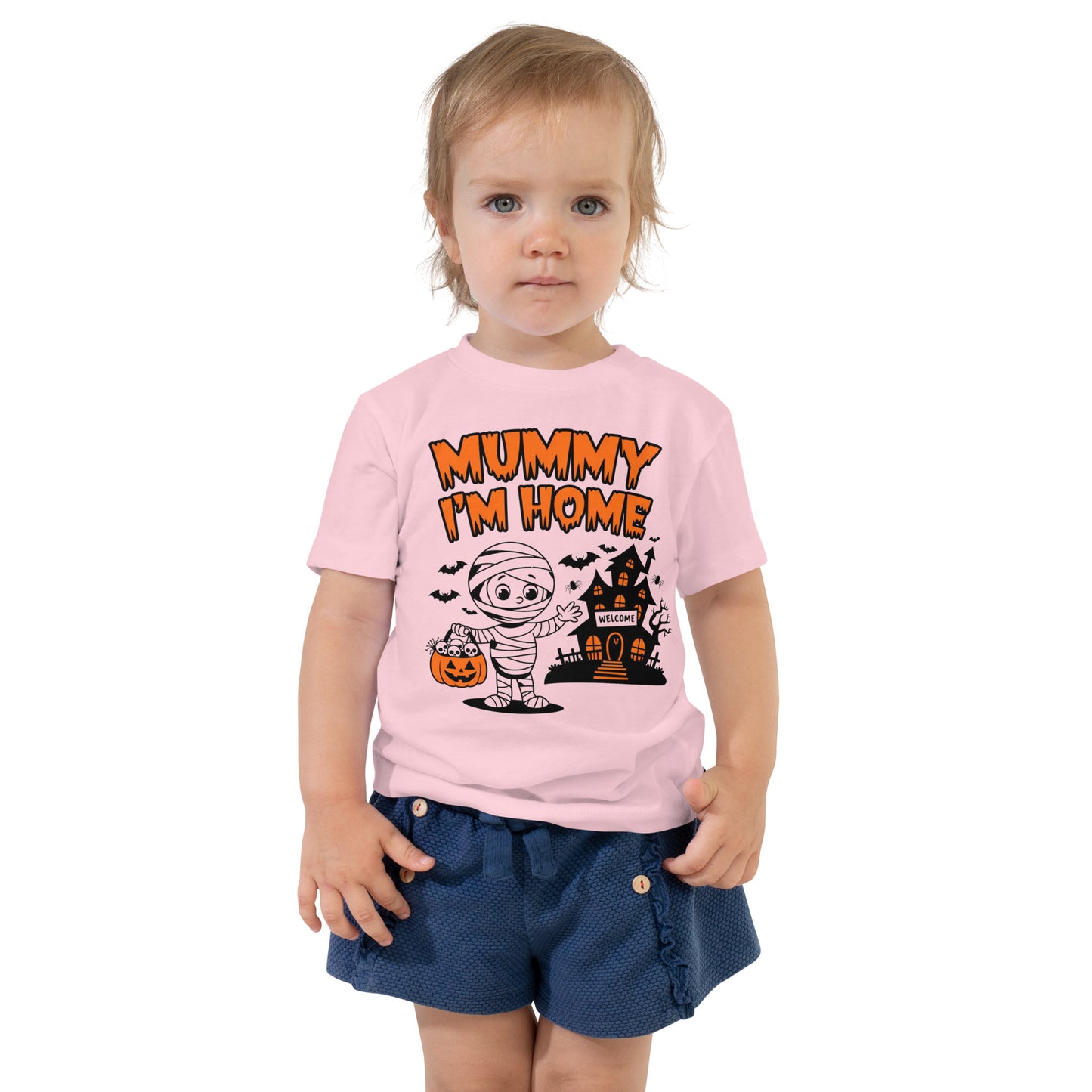 "Mummy I'm Home" Toddler Short Sleeve Tee - Playful and Comfortable for Your Little One - Toddler Short Sleeve Tee