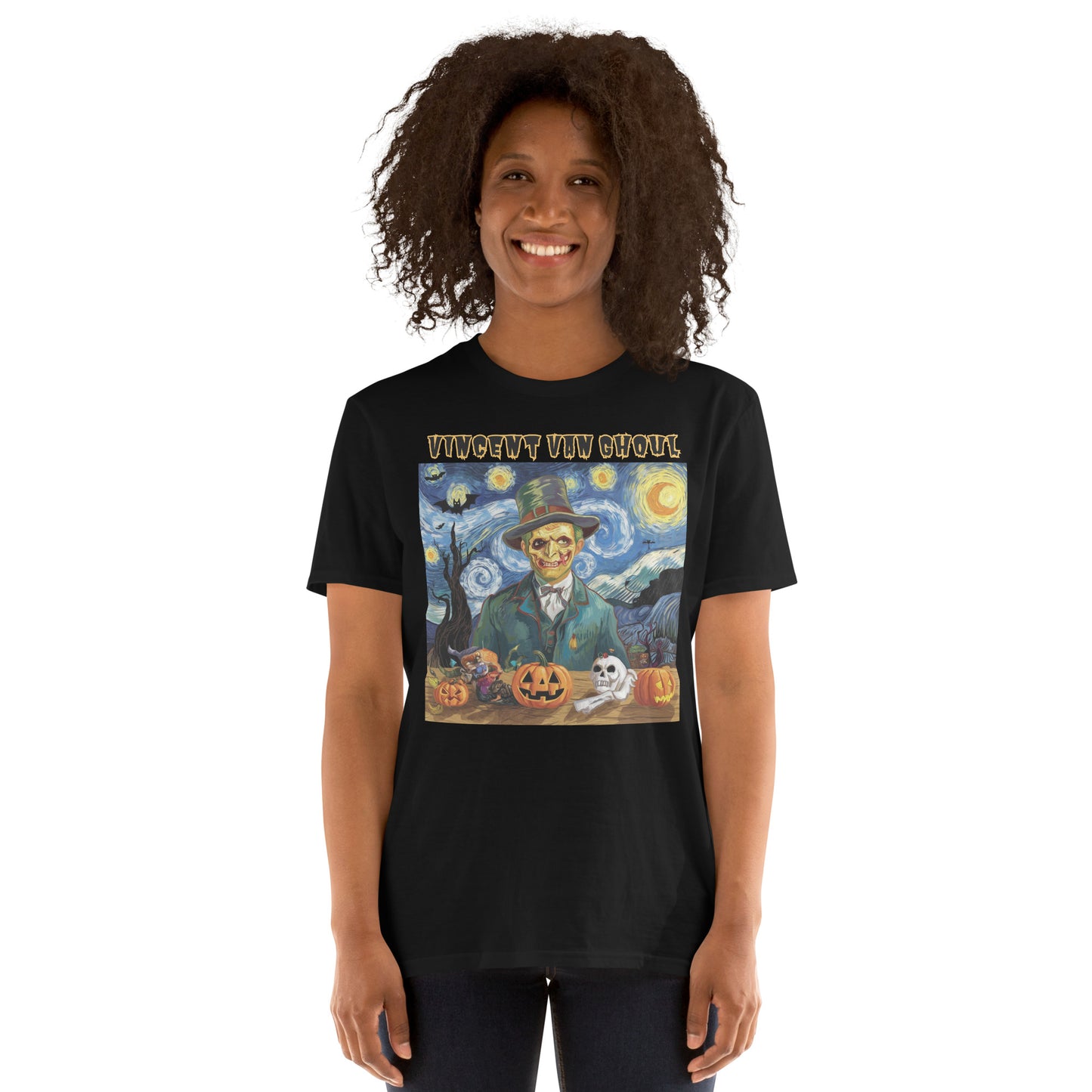 "Vincent Van Ghoul" Unisex Short-Sleeve Tee - Artistic, Comfortable, and Perfect for Halloween - Short-Sleeve Unisex T-Shirt