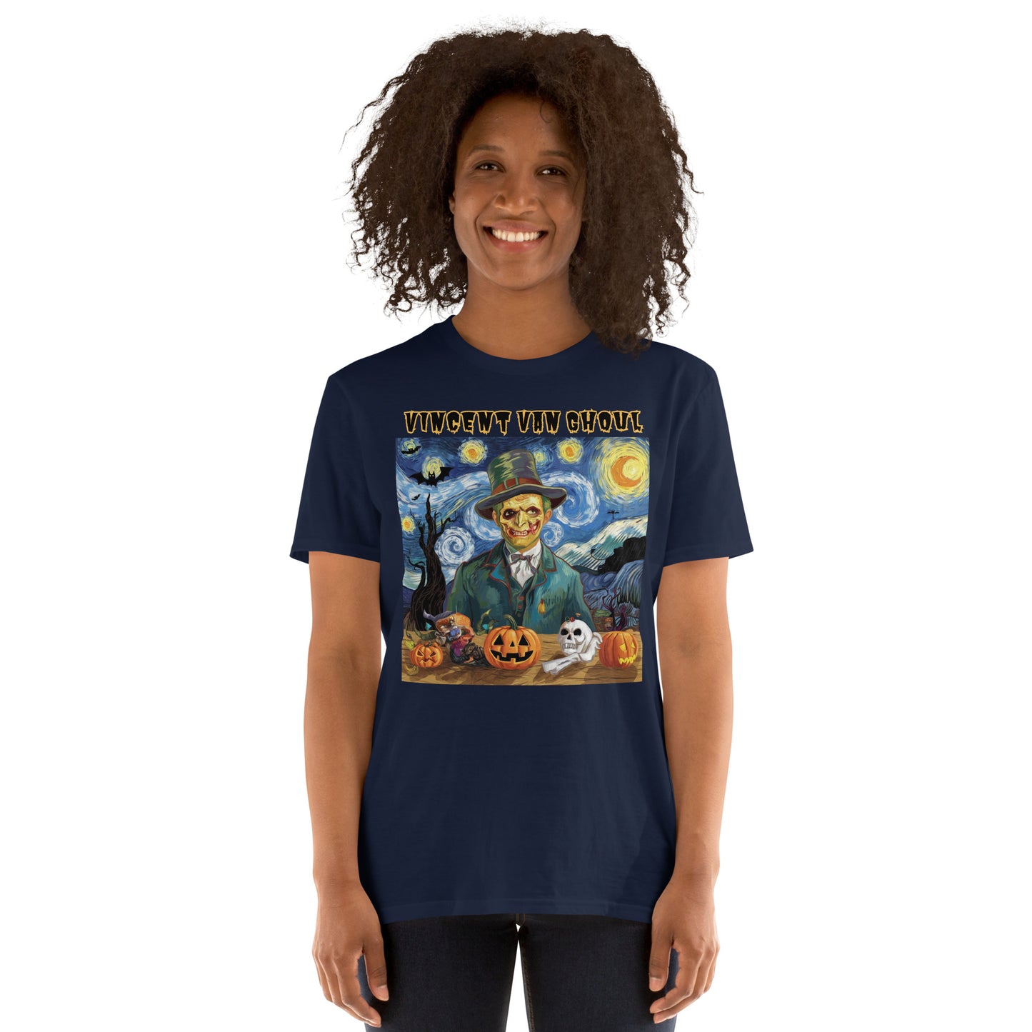 "Vincent Van Ghoul" Unisex Short-Sleeve Tee - Artistic, Comfortable, and Perfect for Halloween - Short-Sleeve Unisex T-Shirt