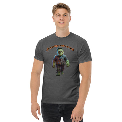 "Witch Better Have My Candy" Unisex Classic Tee with Frankenstein - Stylish, Comfortable, and Perfect for Halloween