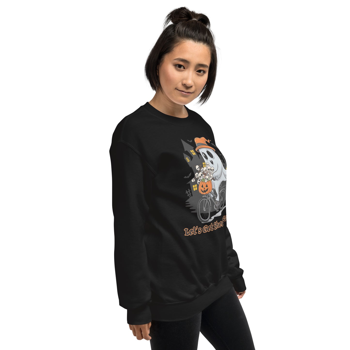 The viral "Let's Get Sheet Faced" Unisex Sweatshirt - Cozy, Playful, and Perfect for Halloween - Unisex Sweatshirt