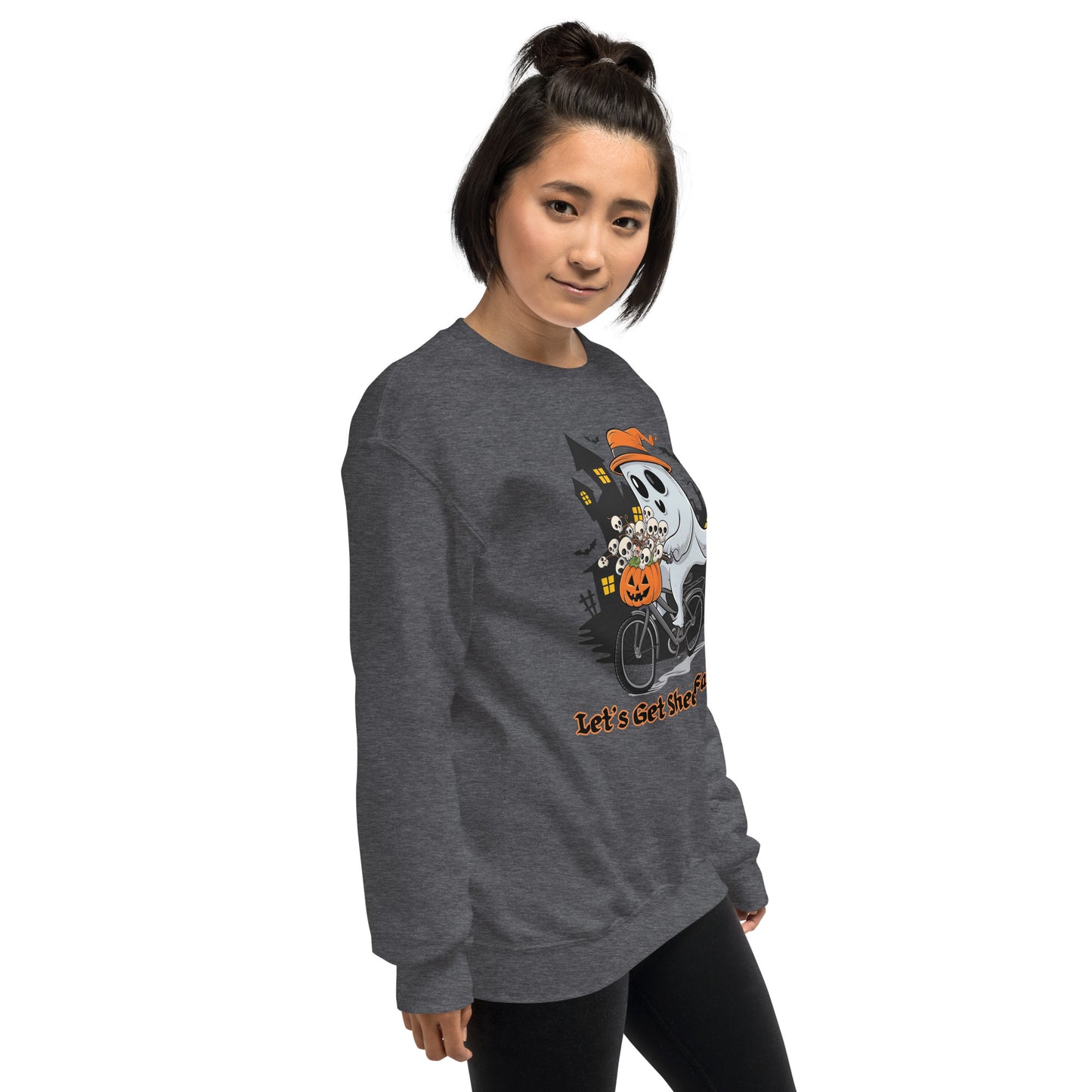 The viral "Let's Get Sheet Faced" Unisex Sweatshirt - Cozy, Playful, and Perfect for Halloween - Unisex Sweatshirt