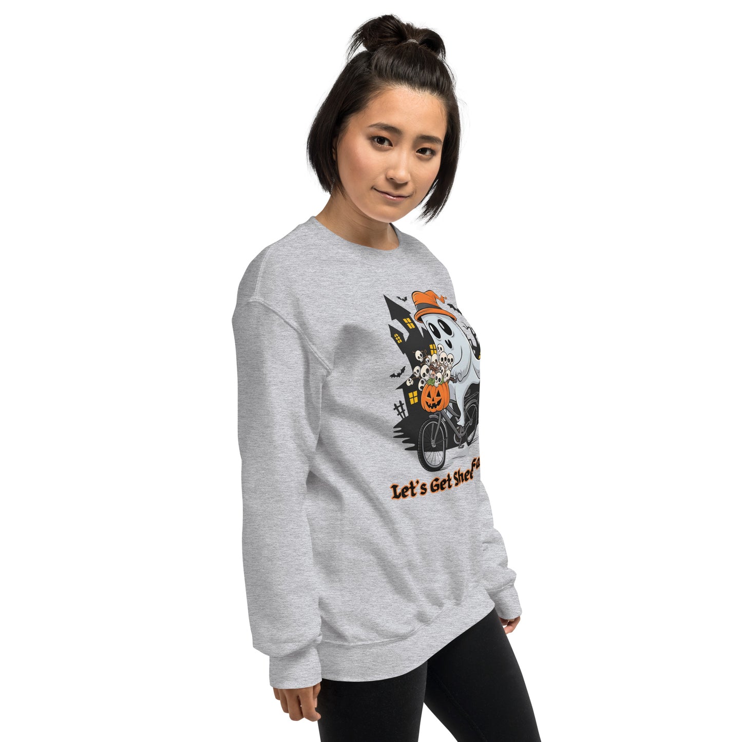 The viral "Let's Get Sheet Faced" Unisex Sweatshirt - Cozy, Playful, and Perfect for Halloween - Unisex Sweatshirt