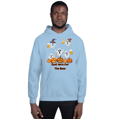 Drunken Ghosts "Just Here For The Boos" Unisex Hoodie - Cozy, Fun, and Perfect for Halloween