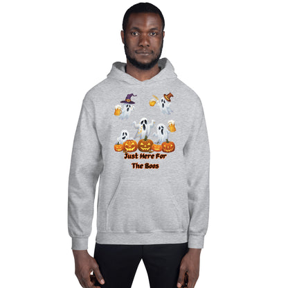 Drunken Ghosts "Just Here For The Boos" Unisex Hoodie - Cozy, Fun, and Perfect for Halloween