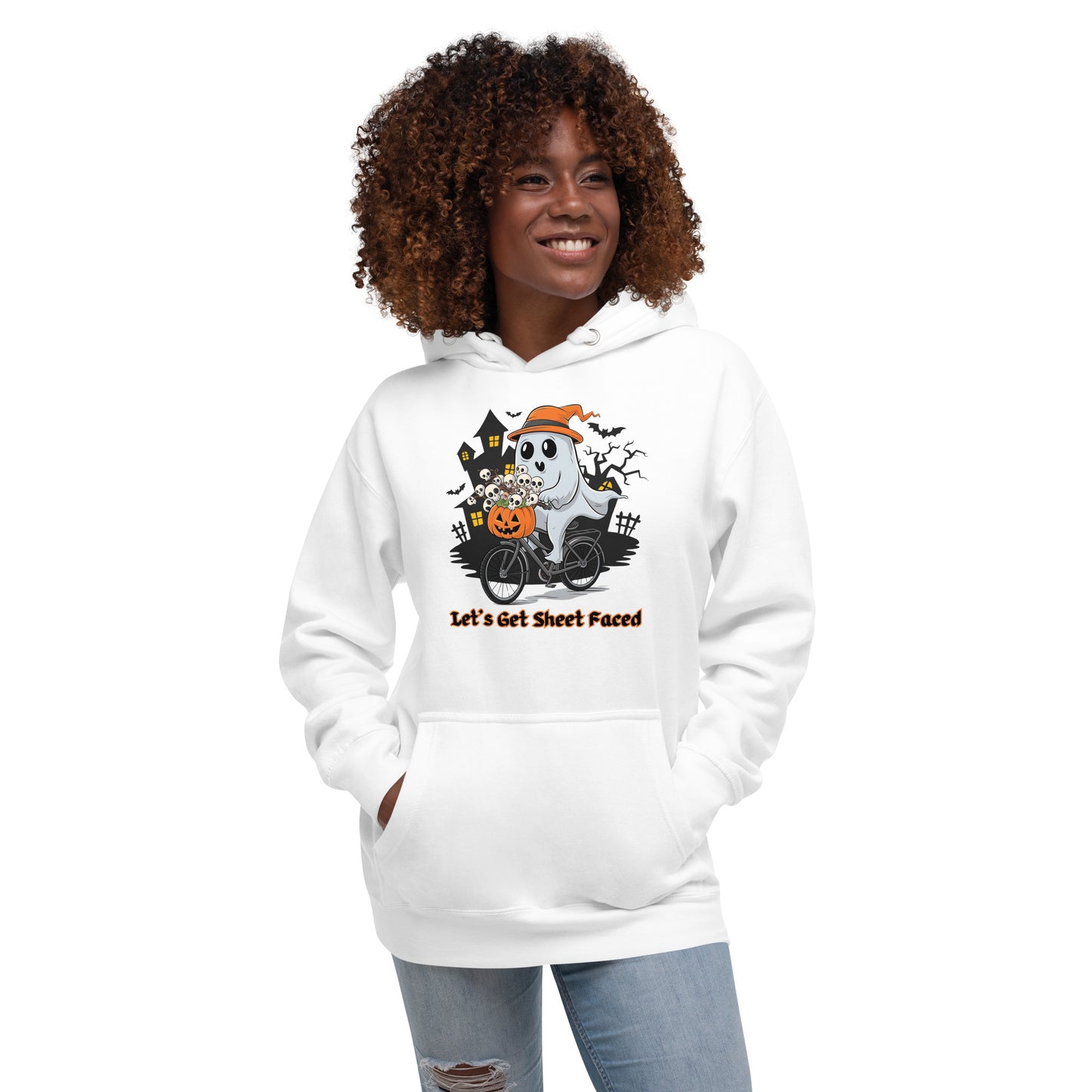 The Viral "Let's Get Sheet Faced" Unisex Hoodie - Soft, Stylish, and Perfect for Halloween Fun - Unisex Hoodie