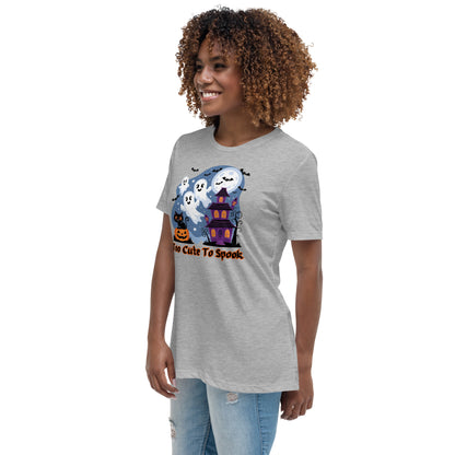 Too Cute To Spook" Women's Relaxed Tee - Comfortable and Fun Halloween Style - Women's Relaxed T-Shirt