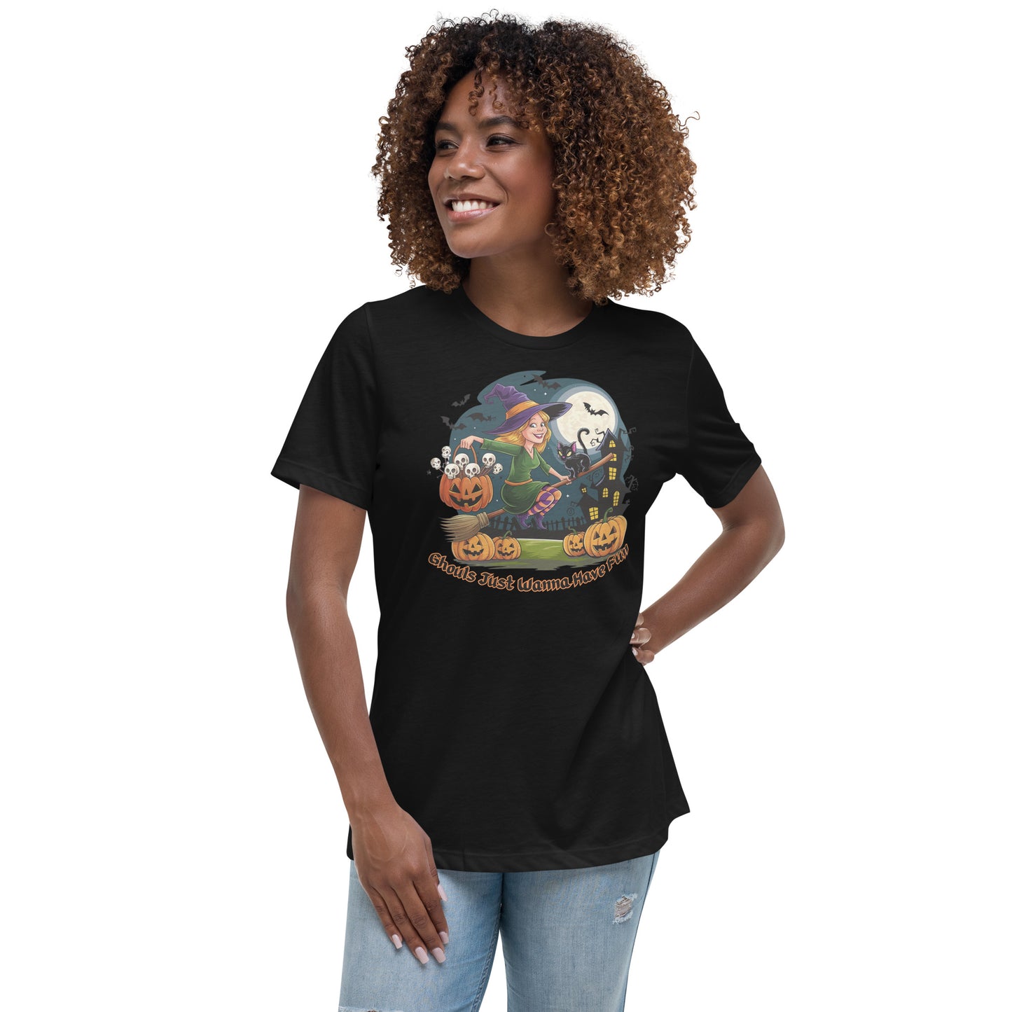 "Ghouls Just Wanna Have Fun" Women's Relaxed Tee - Soft, Stylish, and Perfect for Halloween - Women's Relaxed T-Shirt