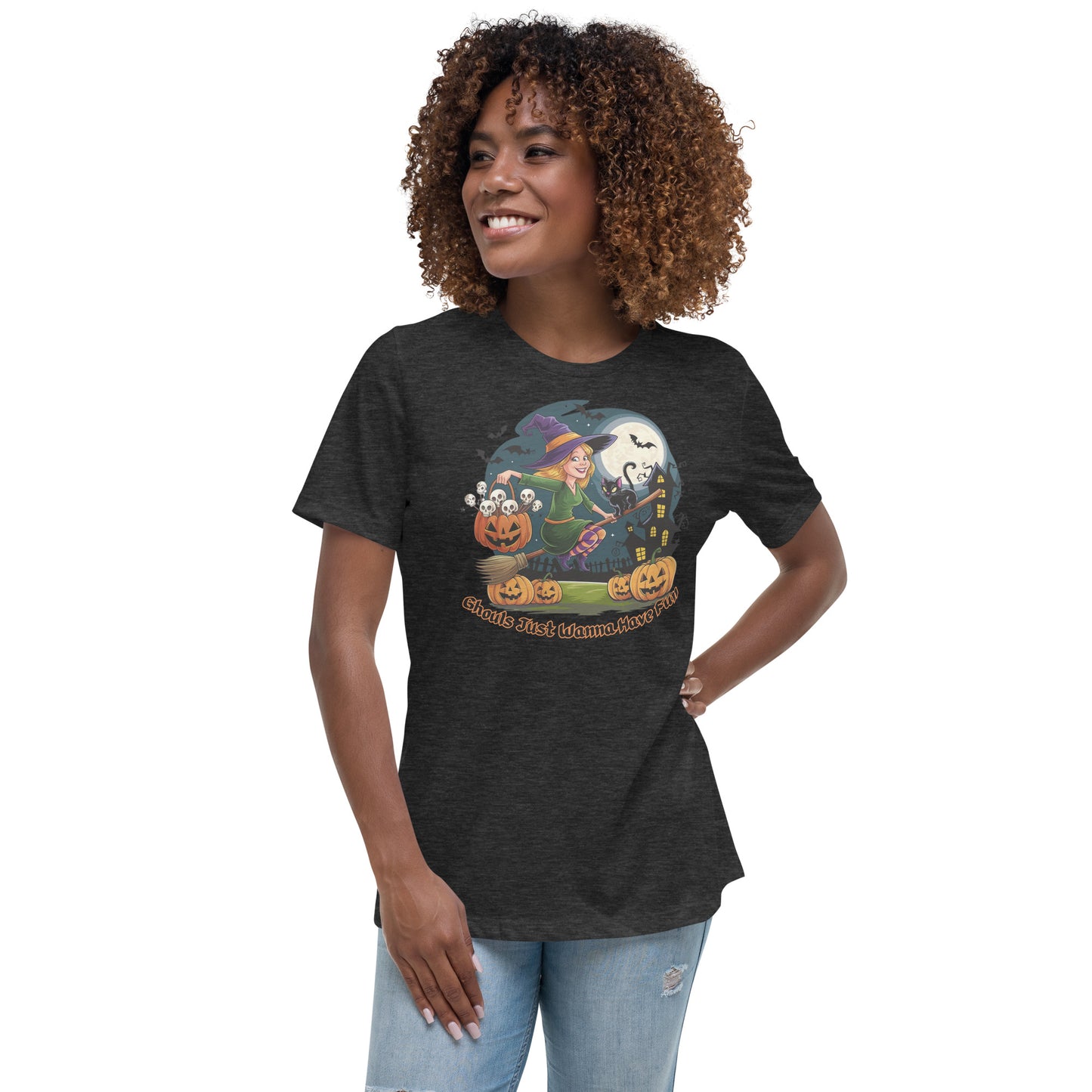 "Ghouls Just Wanna Have Fun" Women's Relaxed Tee - Soft, Stylish, and Perfect for Halloween - Women's Relaxed T-Shirt