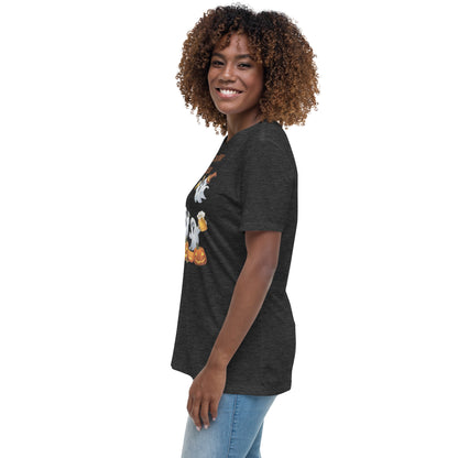 "Just Here For The Boos" Women's Relaxed Tee - Soft, Stylish, and Fun for Halloween - Women's Relaxed T-Shirt