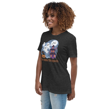 Too Cute To Spook" Women's Relaxed Tee - Comfortable and Fun Halloween Style - Women's Relaxed T-Shirt