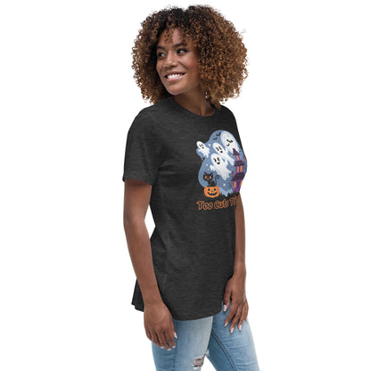 Too Cute To Spook" Women's Relaxed Tee - Comfortable and Fun Halloween Style - Women's Relaxed T-Shirt