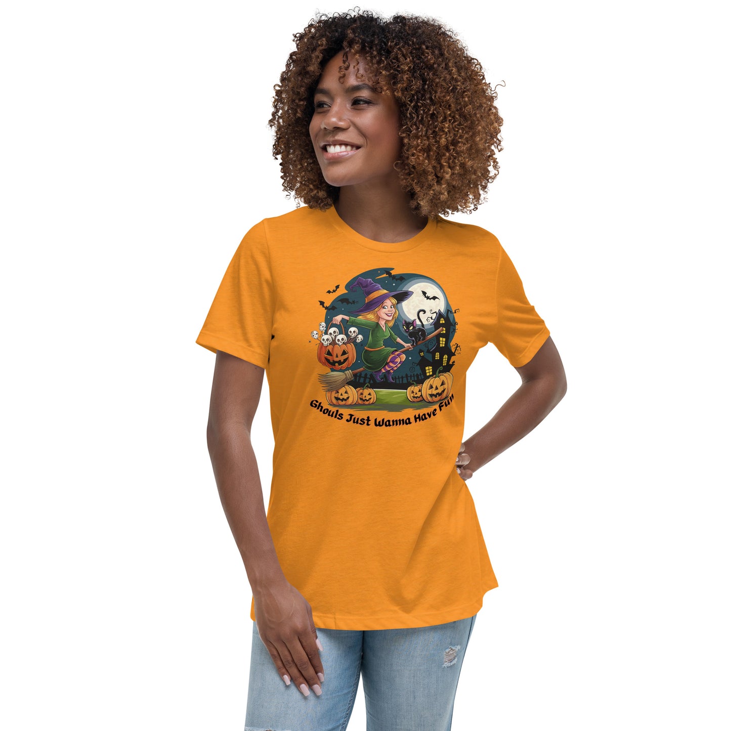 "Ghouls Just Wanna Have Fun" Women's Relaxed Tee - Soft, Stylish, and Perfect for Halloween - Women's Relaxed T-Shirt