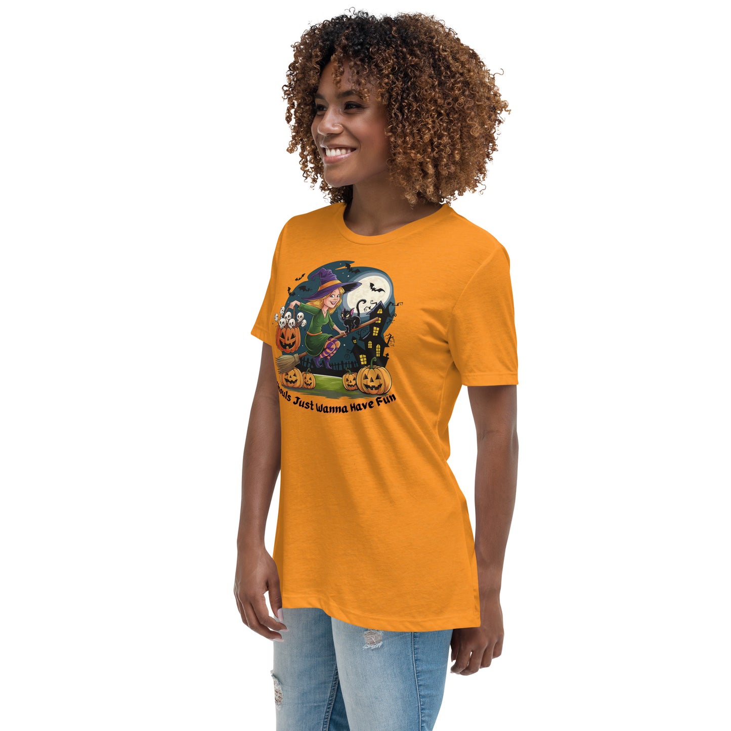 "Ghouls Just Wanna Have Fun" Women's Relaxed Tee - Soft, Stylish, and Perfect for Halloween - Women's Relaxed T-Shirt