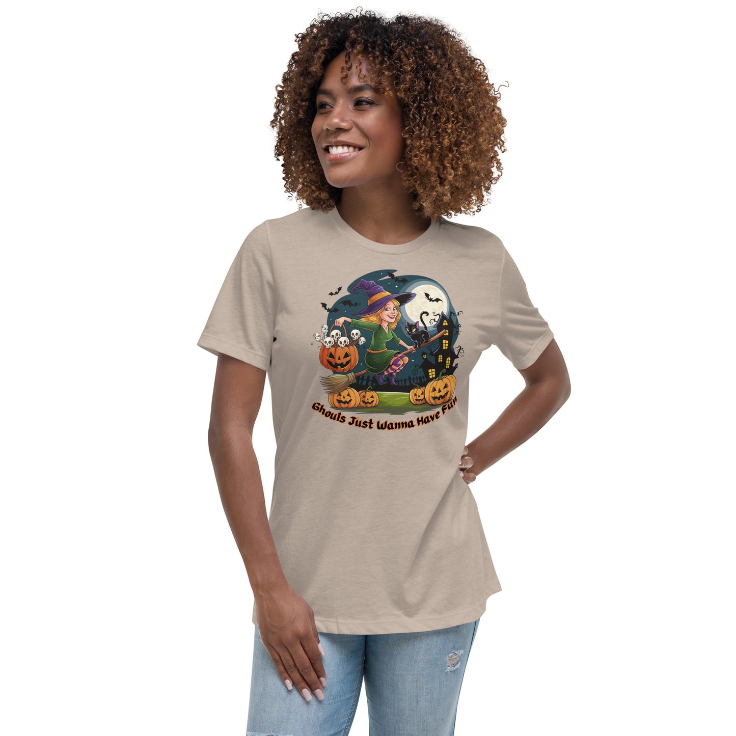 "Ghouls Just Wanna Have Fun" Women's Relaxed Tee - Soft, Stylish, and Perfect for Halloween - Women's Relaxed T-Shirt