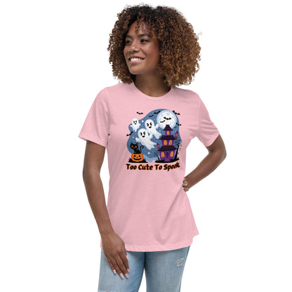 Too Cute To Spook" Women's Relaxed Tee - Comfortable and Fun Halloween Style - Women's Relaxed T-Shirt