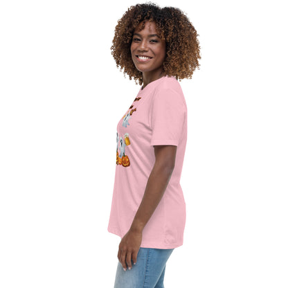 "Just Here For The Boos" Women's Relaxed Tee - Soft, Stylish, and Fun for Halloween - Women's Relaxed T-Shirt