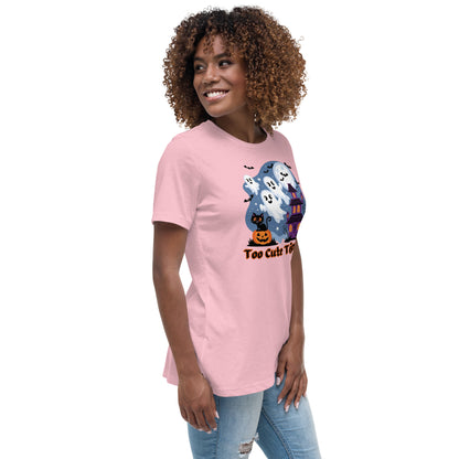 Too Cute To Spook" Women's Relaxed Tee - Comfortable and Fun Halloween Style - Women's Relaxed T-Shirt