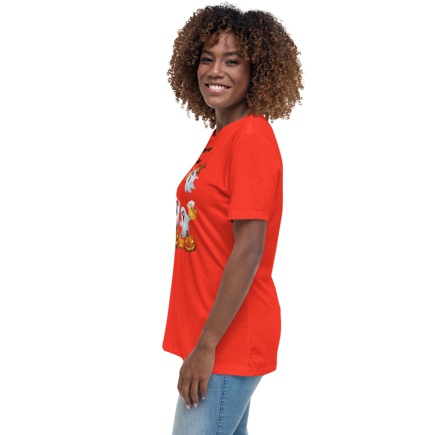 "Just Here For The Boos" Women's Relaxed Tee - Soft, Stylish, and Fun for Halloween - Women's Relaxed T-Shirt