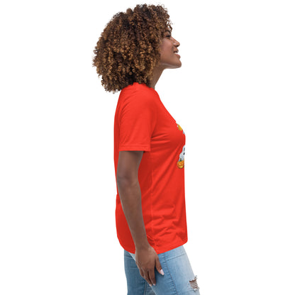 "Just Here For The Boos" Women's Relaxed Tee - Soft, Stylish, and Fun for Halloween - Women's Relaxed T-Shirt