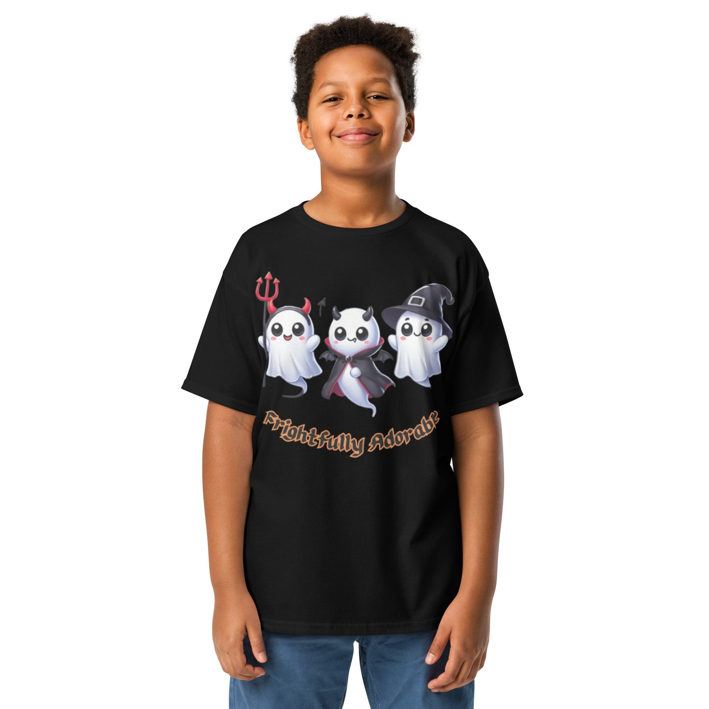 "Frightfully Adorable" Youth Classic Tee - Stylish, Comfortable, and Perfect for Halloween