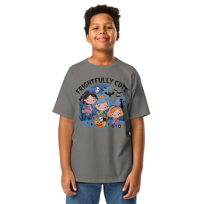 "Frightfully Cute" Youth Classic Tee - Durable, Stylish, and Perfect for Halloween - Youth classic tee