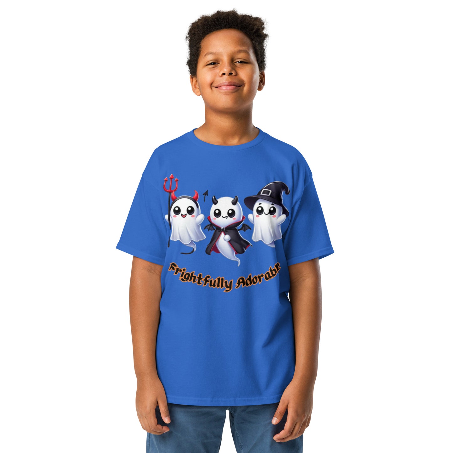 "Frightfully Adorable" Youth Classic Tee - Cute, Comfortable, and Perfect for Halloween