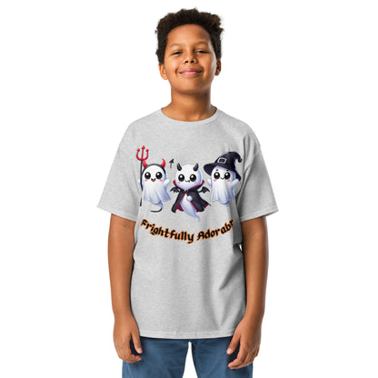 "Frightfully Adorable" Youth Classic Tee - Cute, Comfortable, and Perfect for Halloween