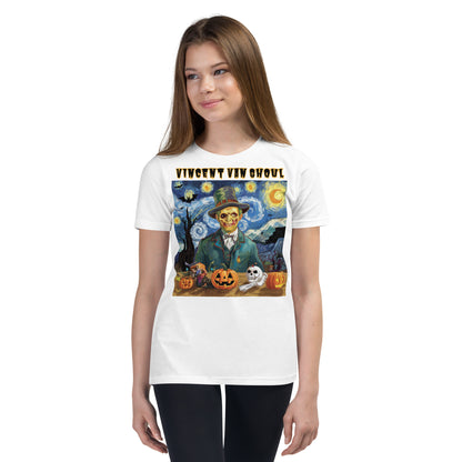 "Vincent Van Ghoul" Teen Tee - Light, Soft, and Perfect for Spooky Season - Youth Short Sleeve T-Shirt