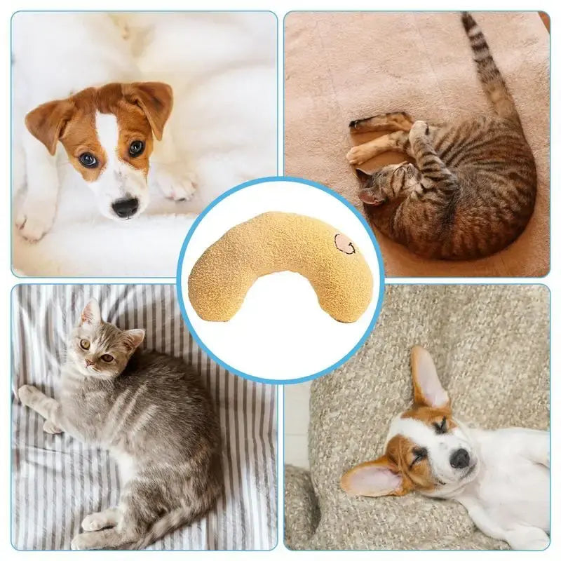 Pet Calming Pillow Comfortable Cute U Shaped Pet Pillow Cat Pillow Skin-Friendly Elastic Cushion Pet Accessories For Dogs