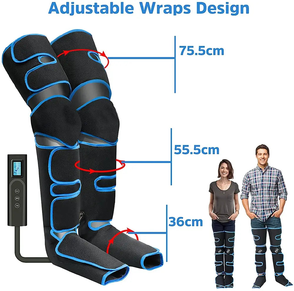 Rechargeable Leg Muscle Relaxer 6 modes Air Compression Recovery Boot Lymph Release Relieve Foot Fatigue Heating Leg Massager